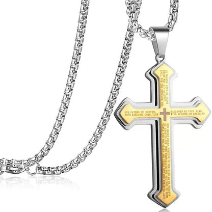 Men’s Engraved Cross Necklace – Timeless Style with a Meaningful Message