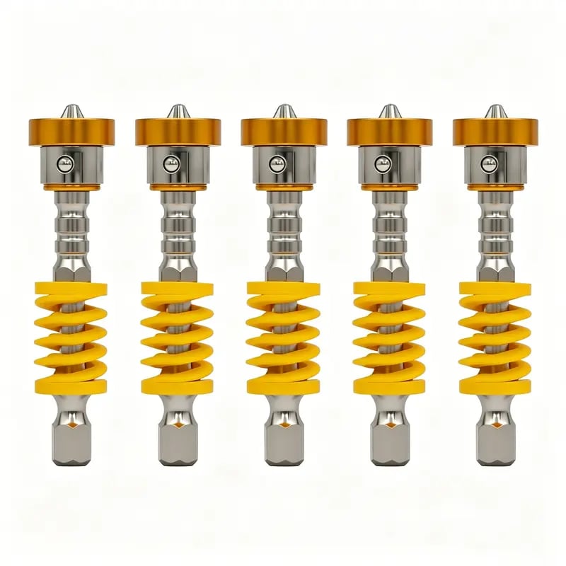 ⚡ 5-Pack Spring-Loaded Magnetic Screwdriver Bits | Quick-Release Positioning Drill Bits