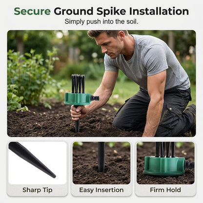 Ground spike installation