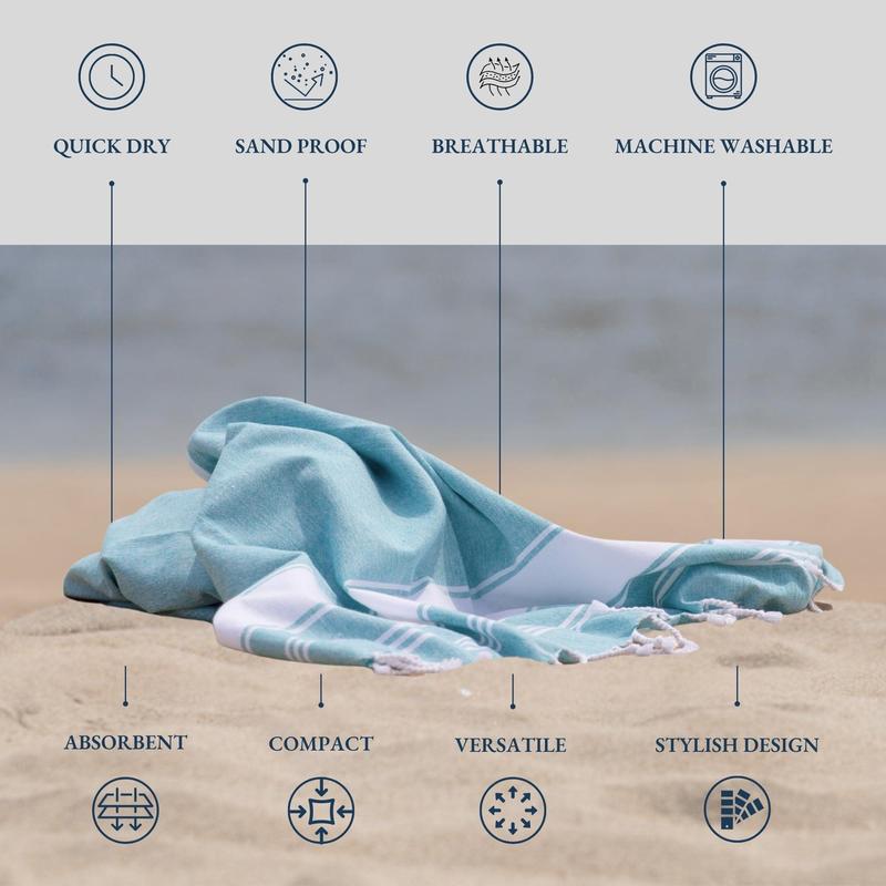 🔥Lightweight Modern Flat-Weave XL Beach Towel (39"x71")