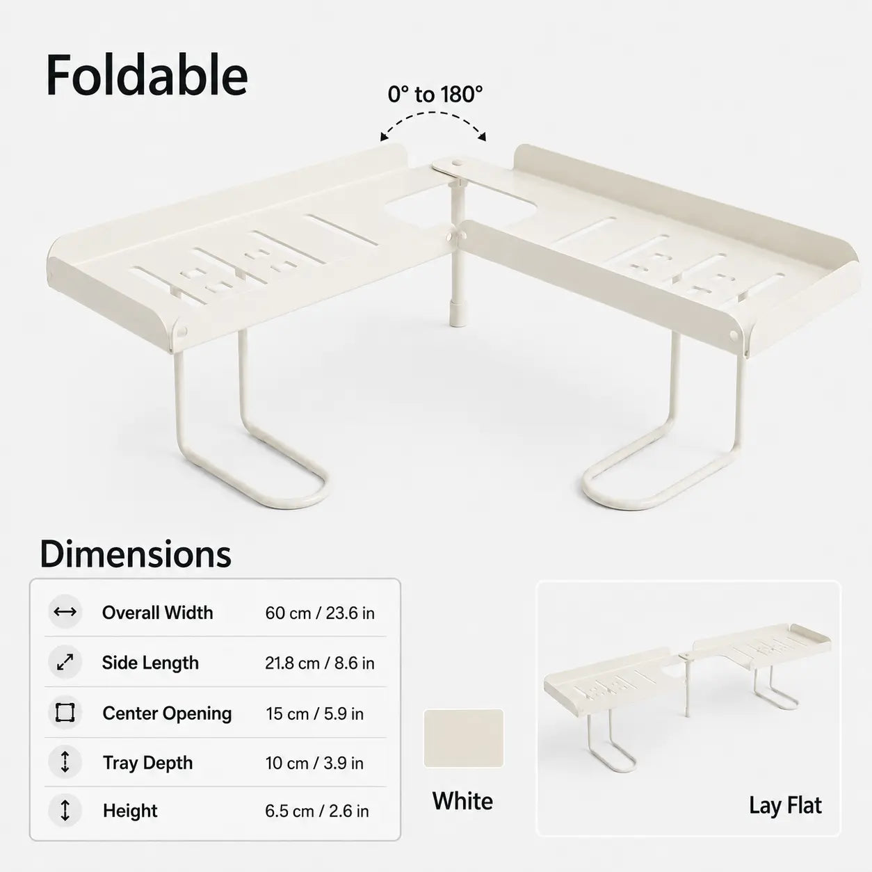 Foldable Steel Over-Sink Shelf Organizer, No-Drill Adjustable Storage Rack ✅