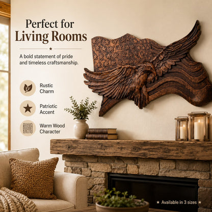 🦅🇺🇸 Wings of Freedom — A Handcrafted Wooden Tribute to American Pride