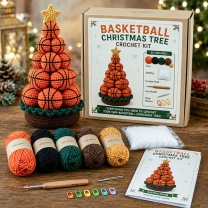🔥LAST DAY 50% OFF - 🎄Sports Ball Christmas Tree Crochet Kit