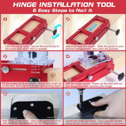 🔥HOT SALE🔥Adjustable Door Hinge Mortise Jig Kit