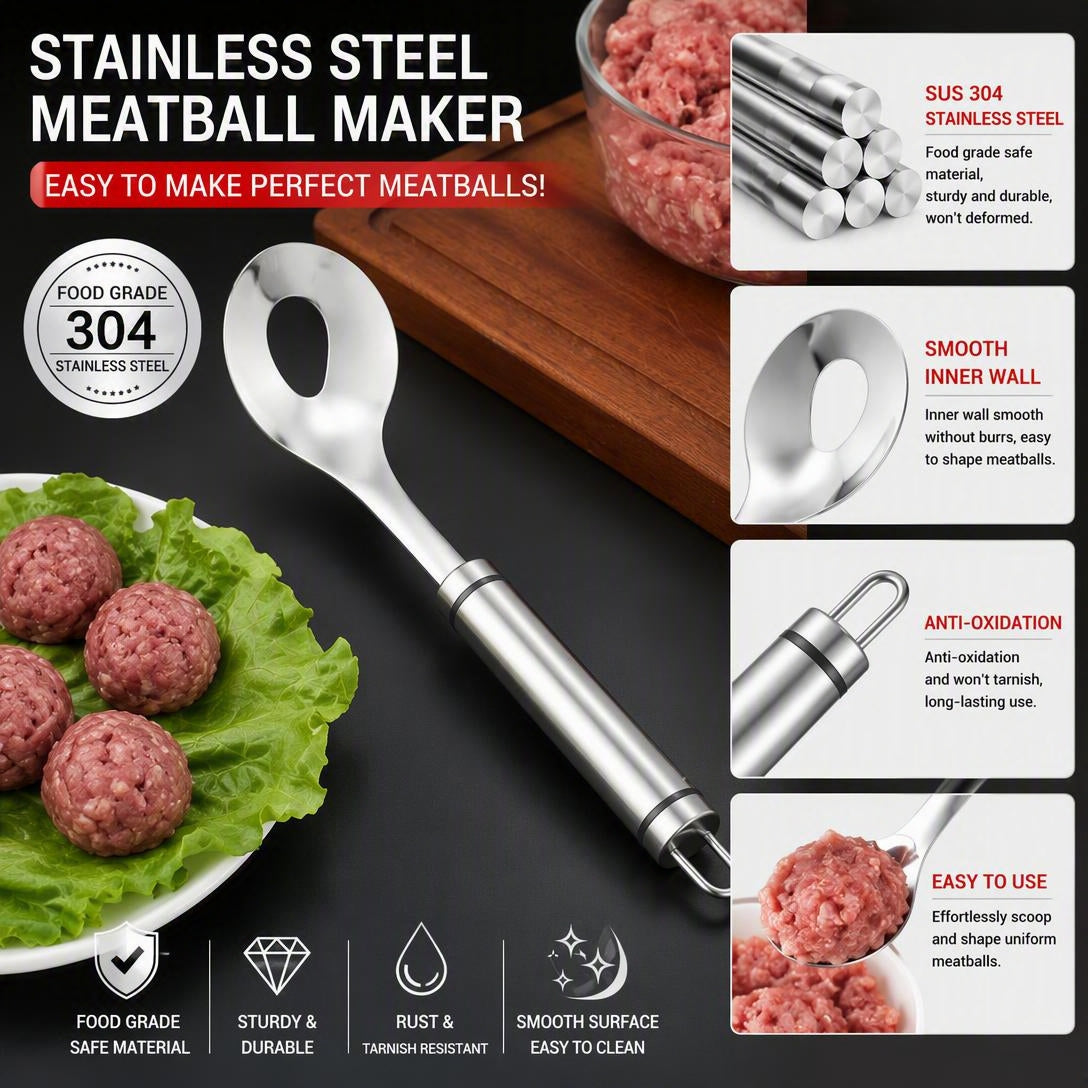 🥩304 Stainless Steel Meatball Scoop Ball Maker Tool🥄