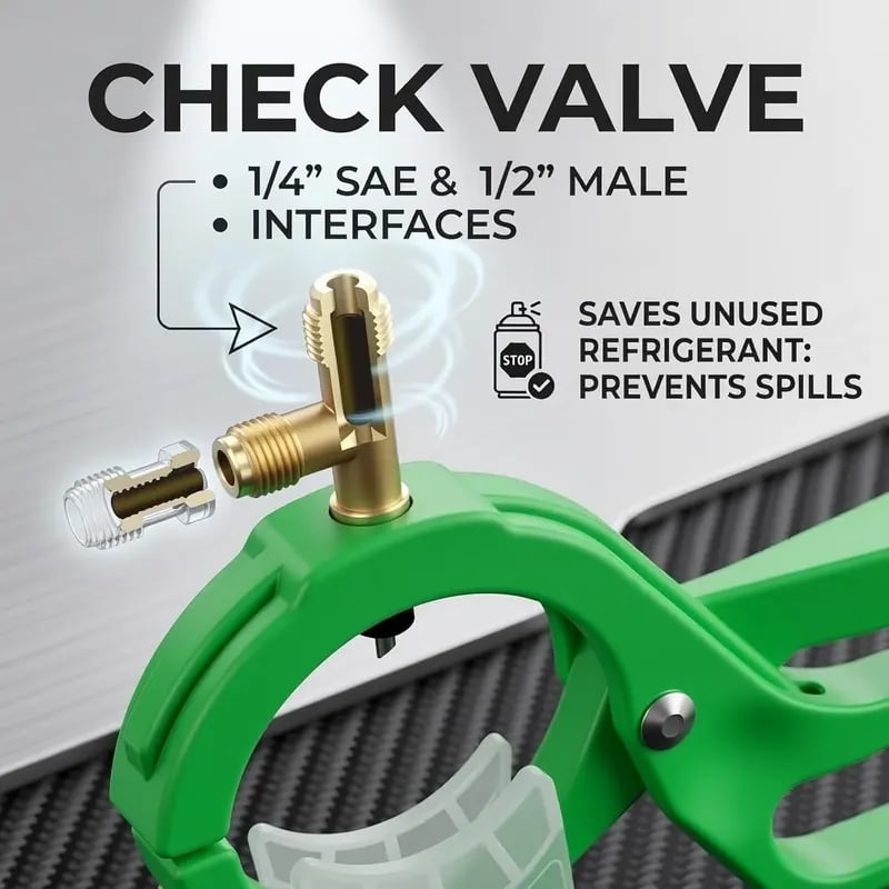 3-in-1 Refrigerant Can Tap Valve for R12 & R134A Car AC Charging