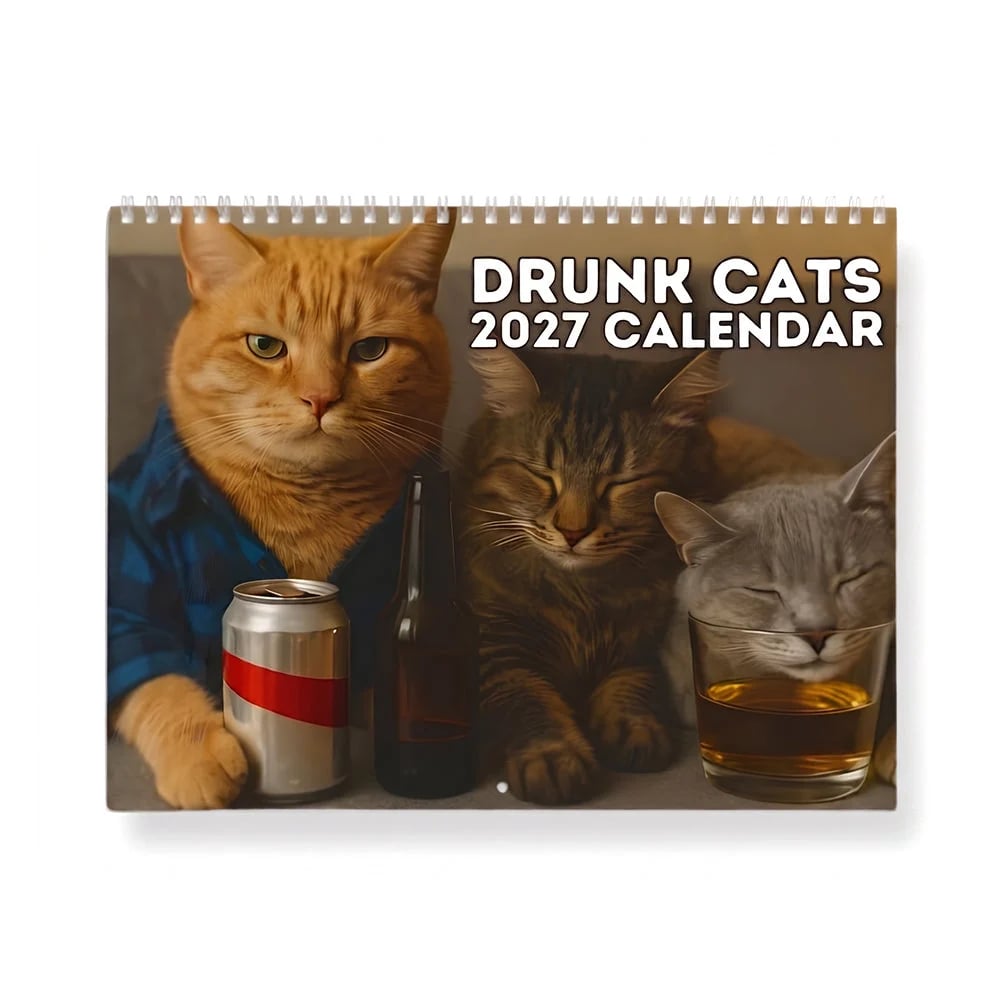 🔥LAST DAY 50% OFF - 🍺🐱Drunk Cats 2027 Calendar
