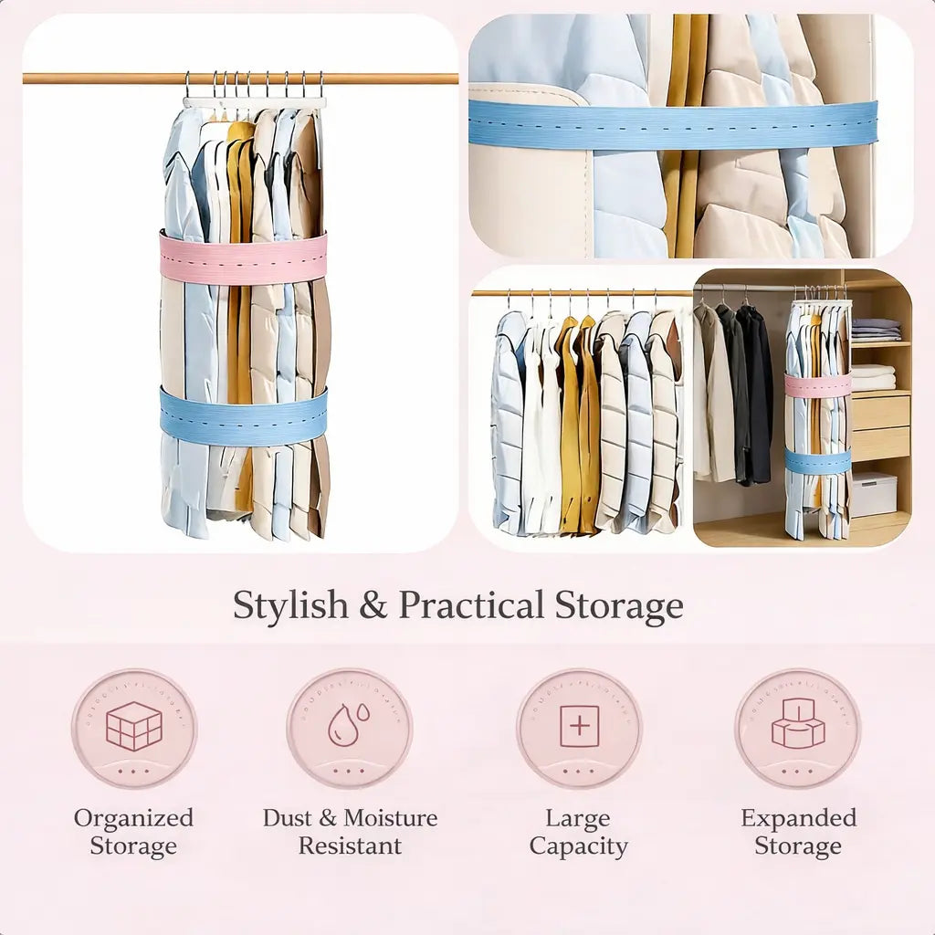 Closet Space Saver | Elastic Clothing Bands For Tidy Storage
