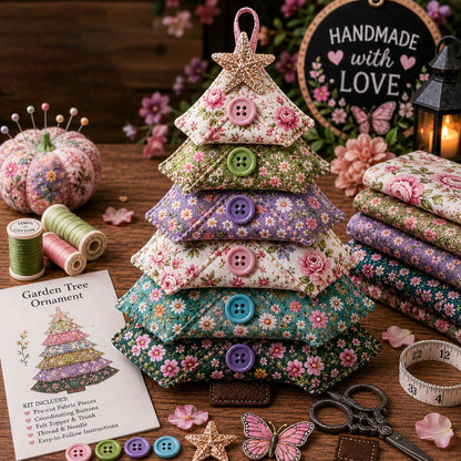 🎄Last Day 49% OFF - 🎃Layered Fabric Tree Ornament DIY Sewing Kit