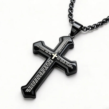 Men’s Engraved Cross Necklace – Timeless Style with a Meaningful Message