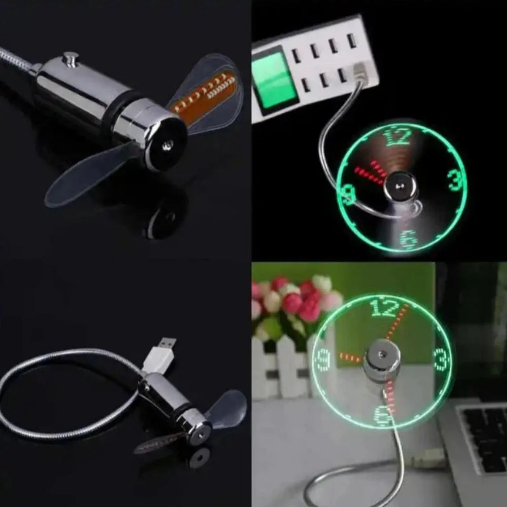 🔥HOT SALE 49% OFF🕛Portable LED time display clock fan with USB🍃