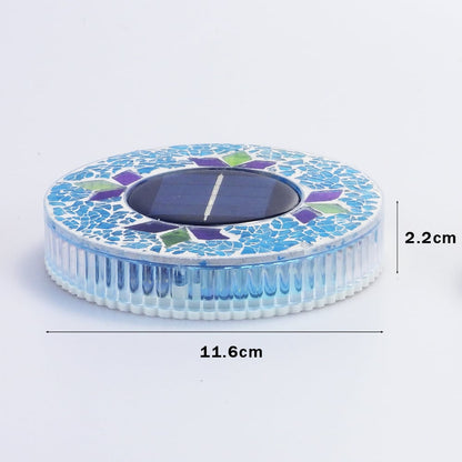 ✨Solar Outdoor Mosaic Disc Lights (4-Pack)