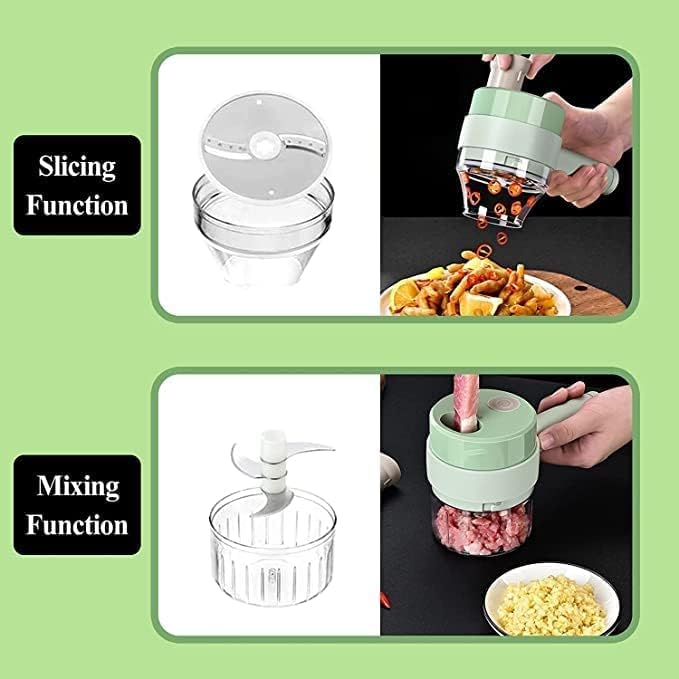 4 in 1 Portable Electric Vegetable Cutter Set✨Simple & Fast Food Chopping Operation