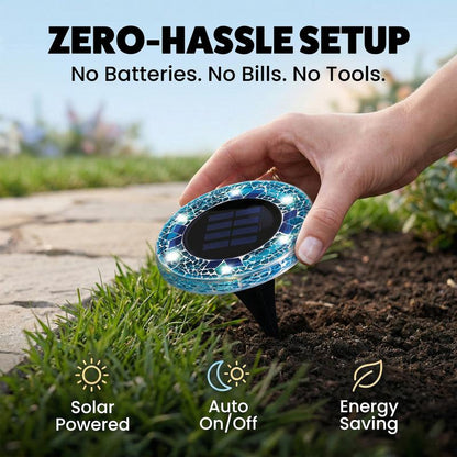 ✨Solar Outdoor Mosaic Disc Lights (4-Pack)