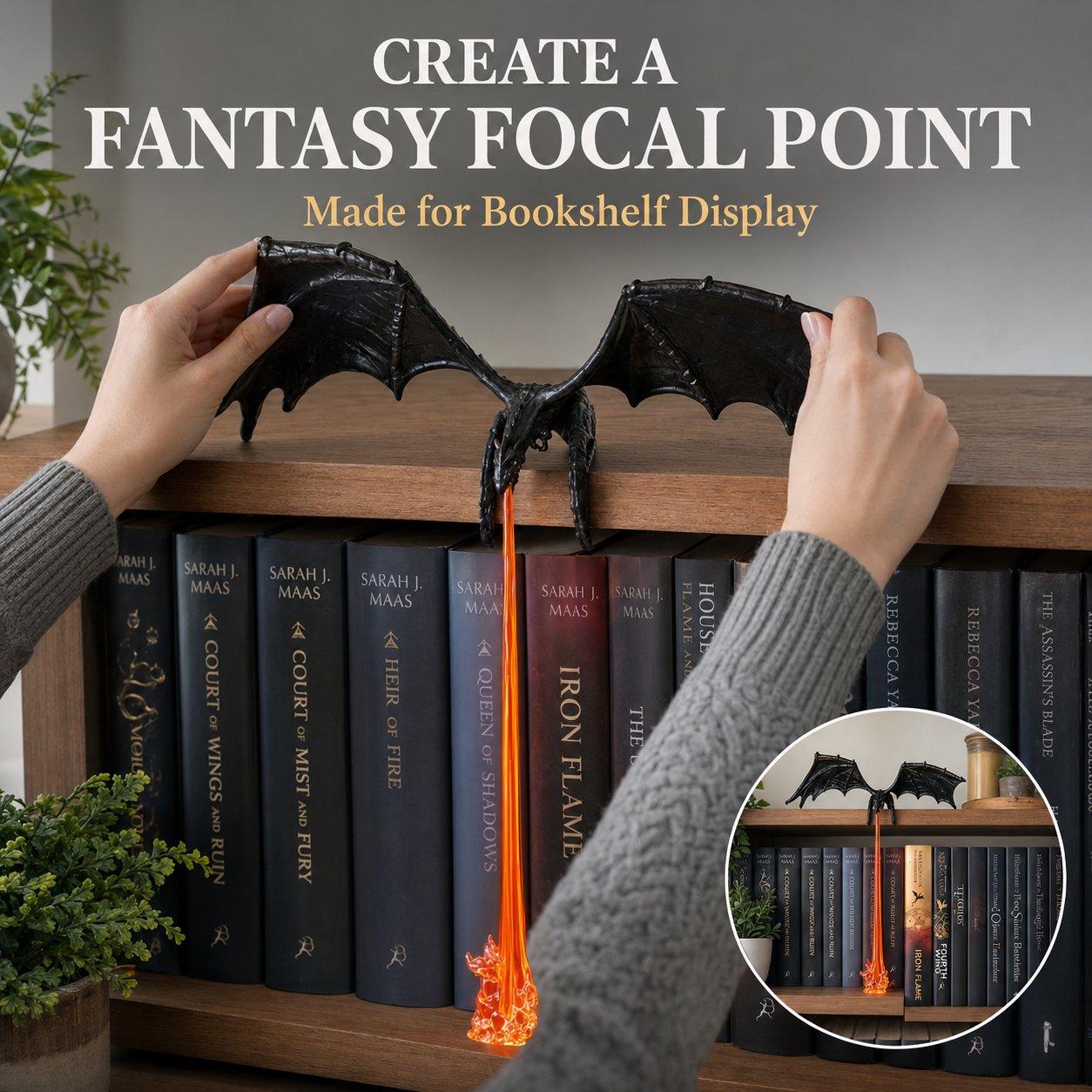 📚 Dragon Shelf Light for Fantasy Book Lovers - Limit Time 50% OFF
