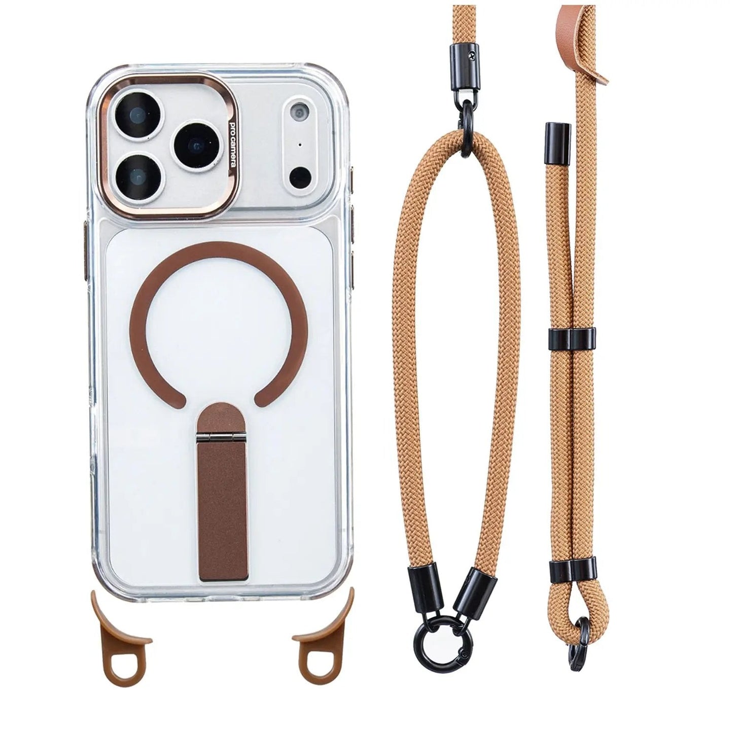 MagSafe Smartphone Case with Detachable Crossbody Neck Lanyard Strap