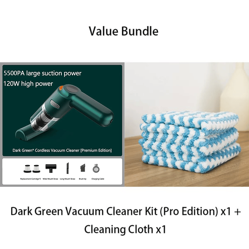 High-Power Cordless Vacuum Cleaner Kit for Car