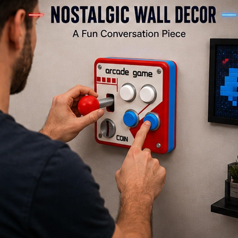🎁Only $16.99 This Week🕹️ Retro Arcade Game Wall Switch Panel