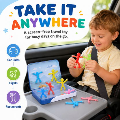 🧲 10-Pack Magnetic Bendy Figures – Creative Fidget Toy Set