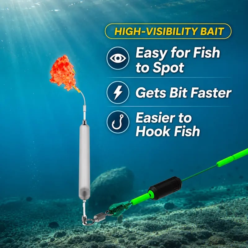 🎣 Pre-Tied Off Bottom Fishing Rig | Anti-Snag Floating Bottom Hook Leaders