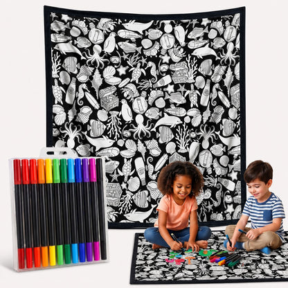 🎨 DIY Doodle Blanket — Color, Create & Make It Uniquely Yours! ✨