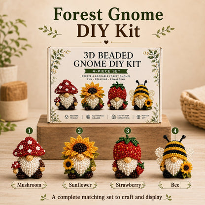3D Beaded Gnome DIY Kit Collection