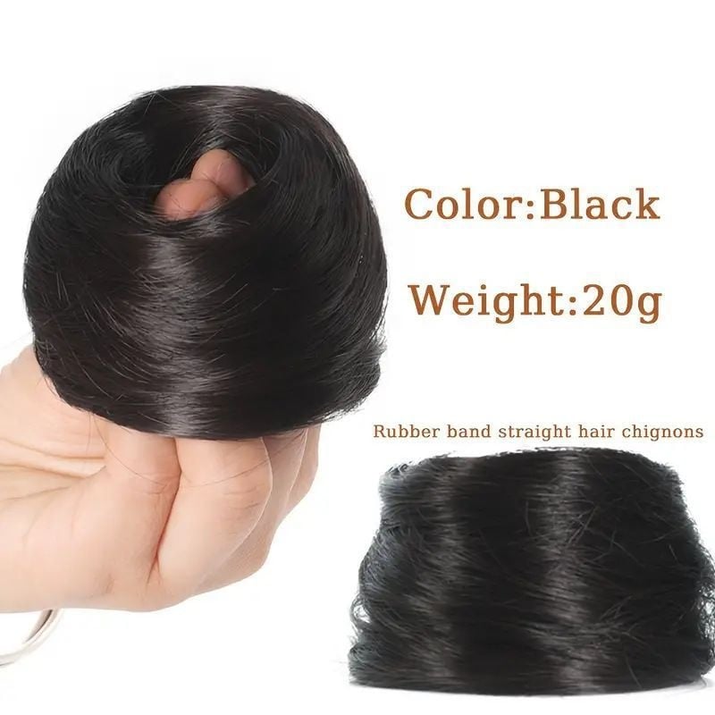 Cropped hair wig hair tie — —✨ Ideal for Everyday Wear, Scrunchie Base