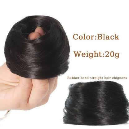 Cropped hair wig hair tie — —✨ Ideal for Everyday Wear, Scrunchie Base