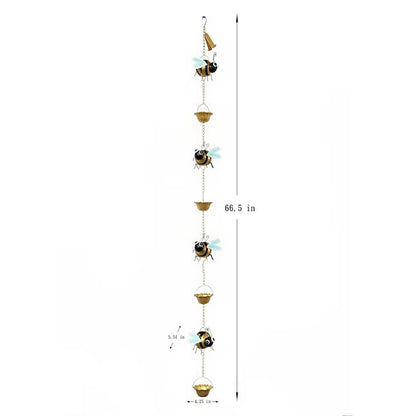 Whimsical Bee Rain Chain 🐝 — Transforming Rainy Days into a Garden Spectacle