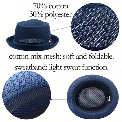 😎Summer Breathable Mesh Pork Pie Hat