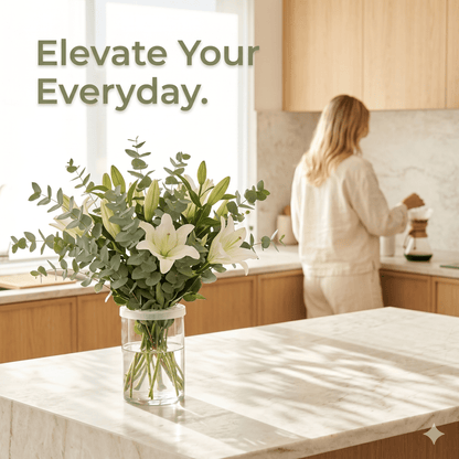 🌸🔥Reusable Silicone Flower Arranging Grid, Stretches Over The Rim of Vase, Self-Grips to Glass, for Easy Flower Arranging.