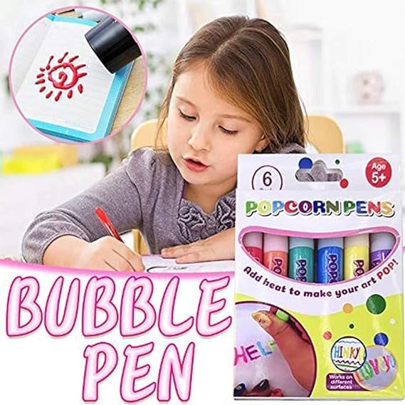 🎁🔮Magic Pen – Draw 3D with one stroke!🎄 DIY Bubble Popcorn Drawing Pens🔥