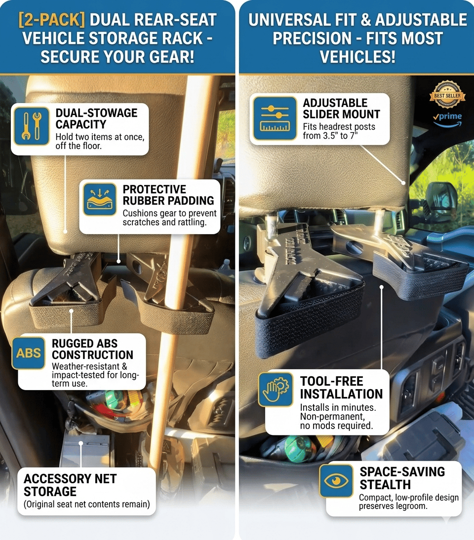 The Ultimate Universal Seat Back Gun Rack – Buy 2, Free Shipping