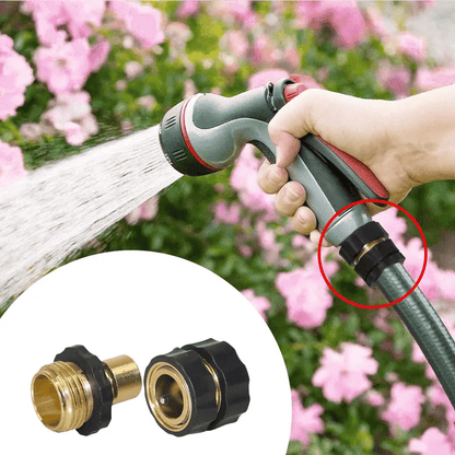 ✨LAST DAY 49% OFF - 🛠️3/4' Aluminum Alloy Garden Hose Quick Connector — Heavy-Duty Leak-Proof Quick Connect Fittings