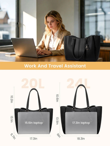 💼Laptop Tote Bag – Triple Compartments,
