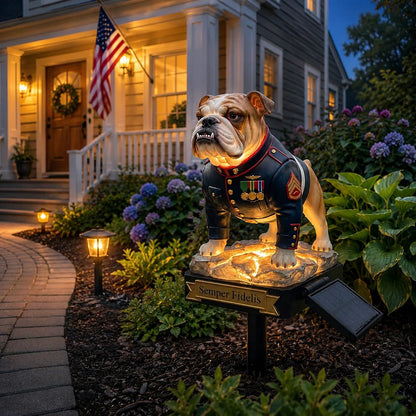 🇺🇸 Last Day Promo: 49% OFF 🎖️-USMC Devil Dog Semper Fidelis Solar Garden Light - ✈️Buy 2 Free Shipping Today!