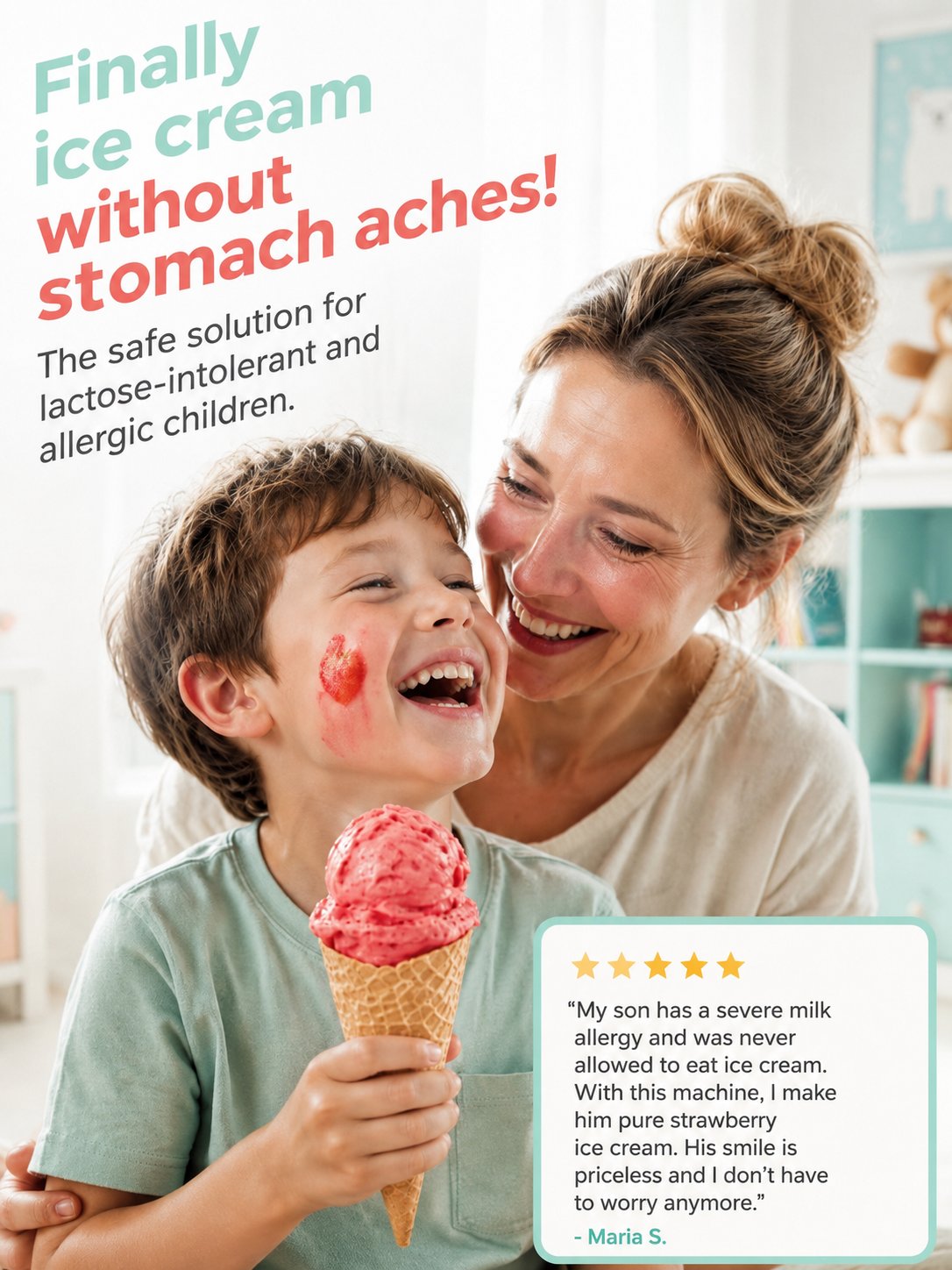 Fully automatic ice cream machine, homemade ice cream at the touch of a button – guaranteed without errors