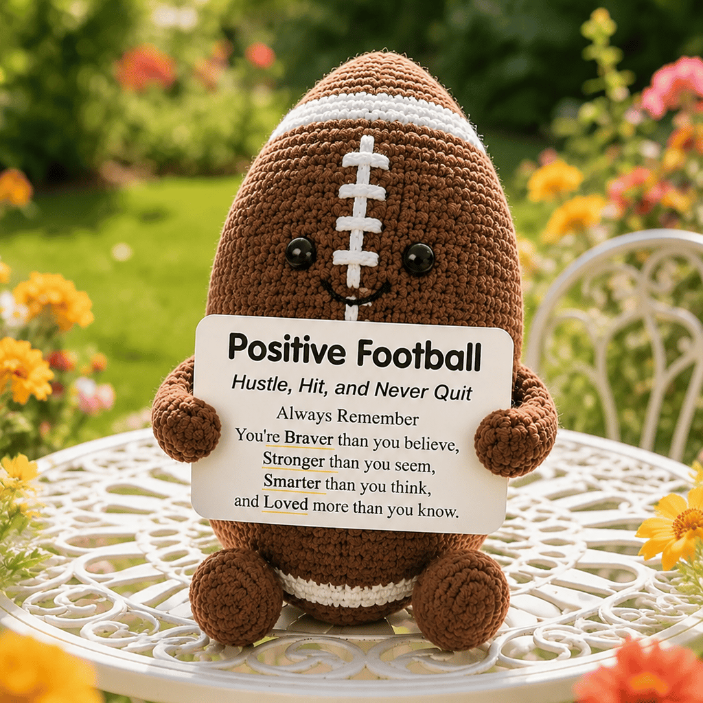 ⚽ Positive Soccer Buddy|Handmade Crochet Encouragement Gift 💚