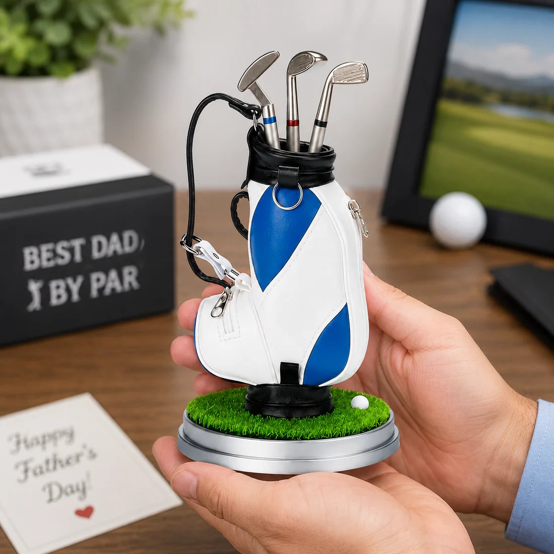 ⛳Bring the Fairway to Your Desk — Golf Pen Holder + 3-Pen Set