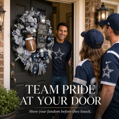 🏈Football Team Handcrafted Wreath for Game-Day Front Door Decor