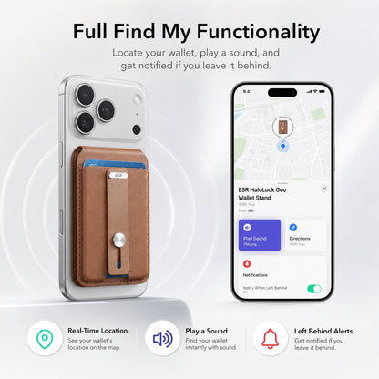 Smart Magnetic Phone Wallet with Stand & Location Tracking