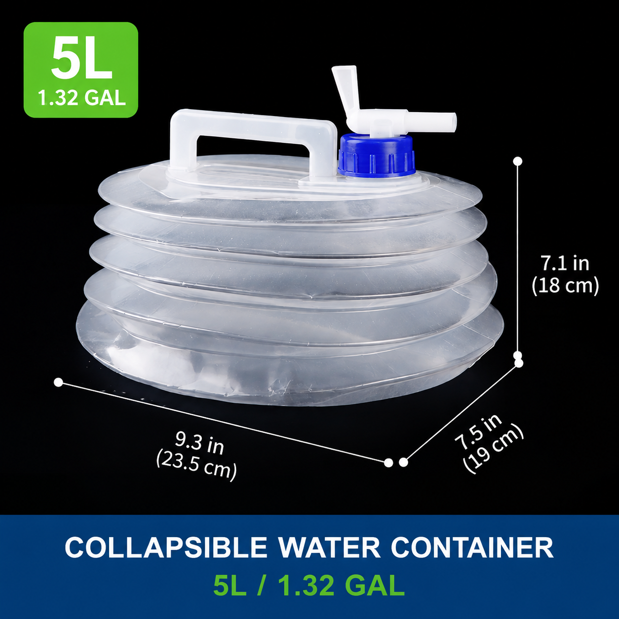 ⛺Foldable outdoor vehicle water container