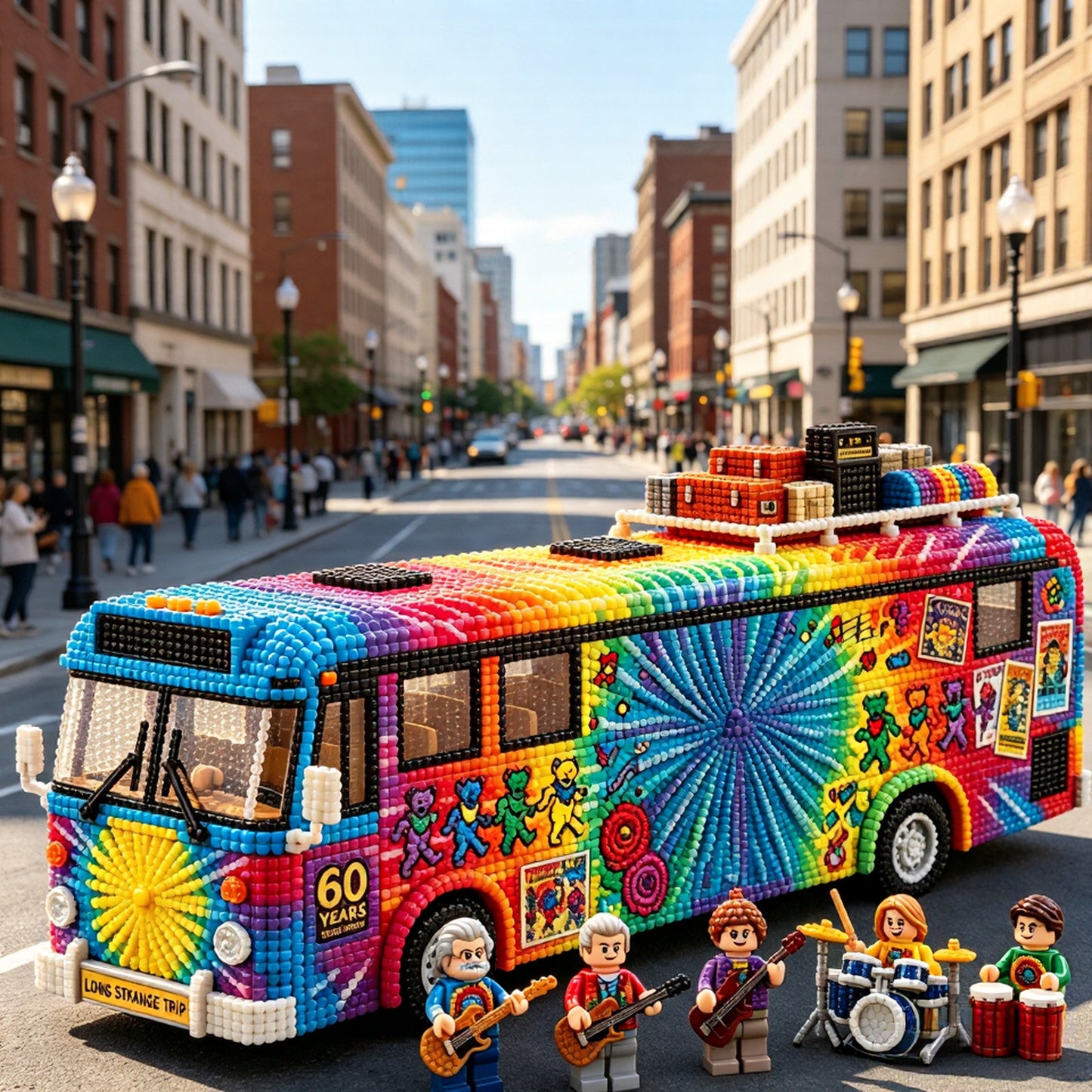 Deadhead Tour Psychedelic Rainbow Bus DIY Bead Kit | 60th Anniversary Collector Handmade Craft Set