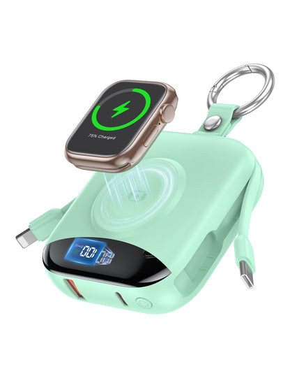 🔥 Hot sell 50% OFF-🔋 10,000mAh 3-in-1 Magnetic Power Bank with Built-In Cables