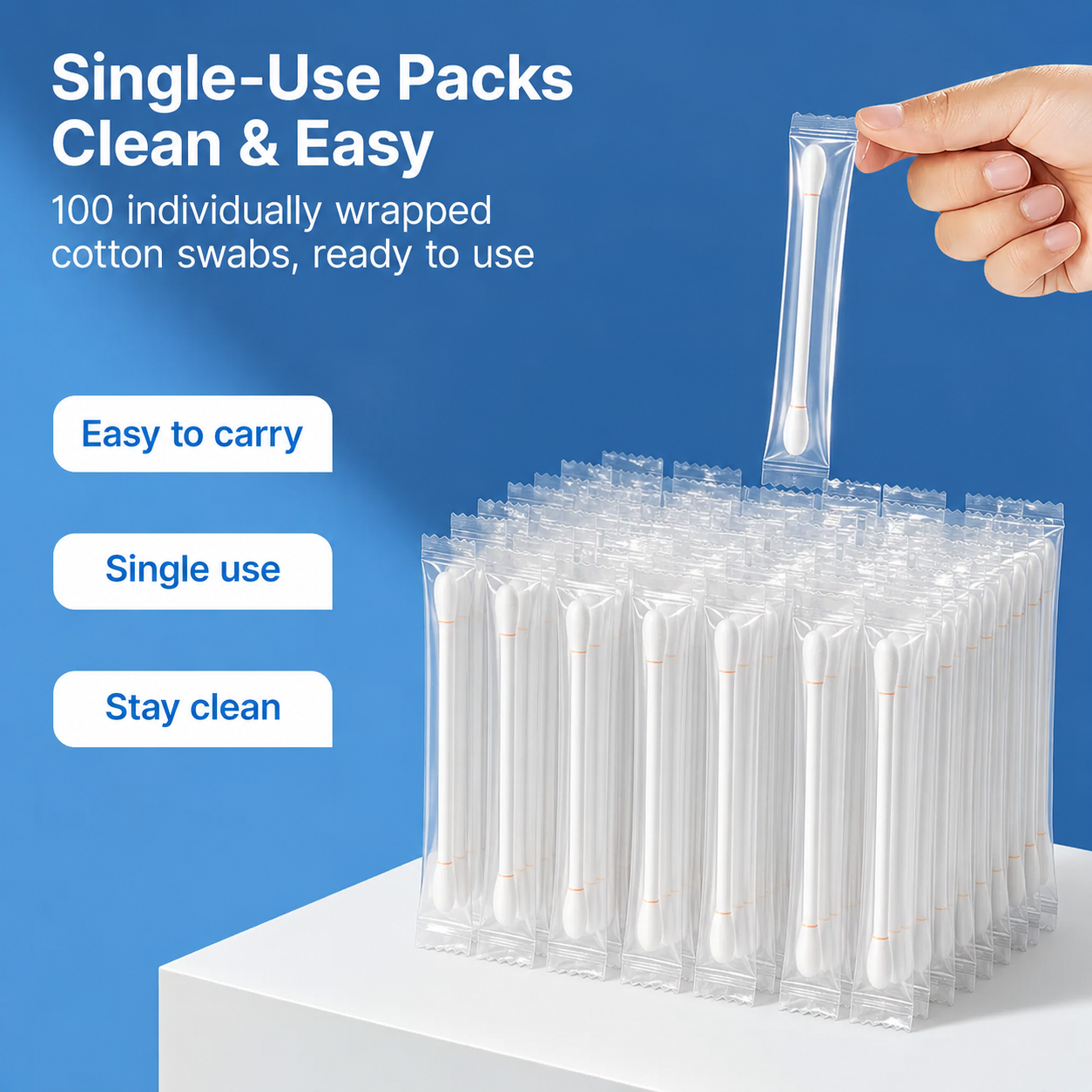 ✨Pet Ear Cleaning Swabs – 100 Pack, Gentle & Alcohol-Free for Dogs & Cats