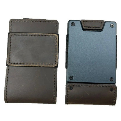 Unisex genuine leather stitching, solid color with pattern, suitable for spring RFID card holders.