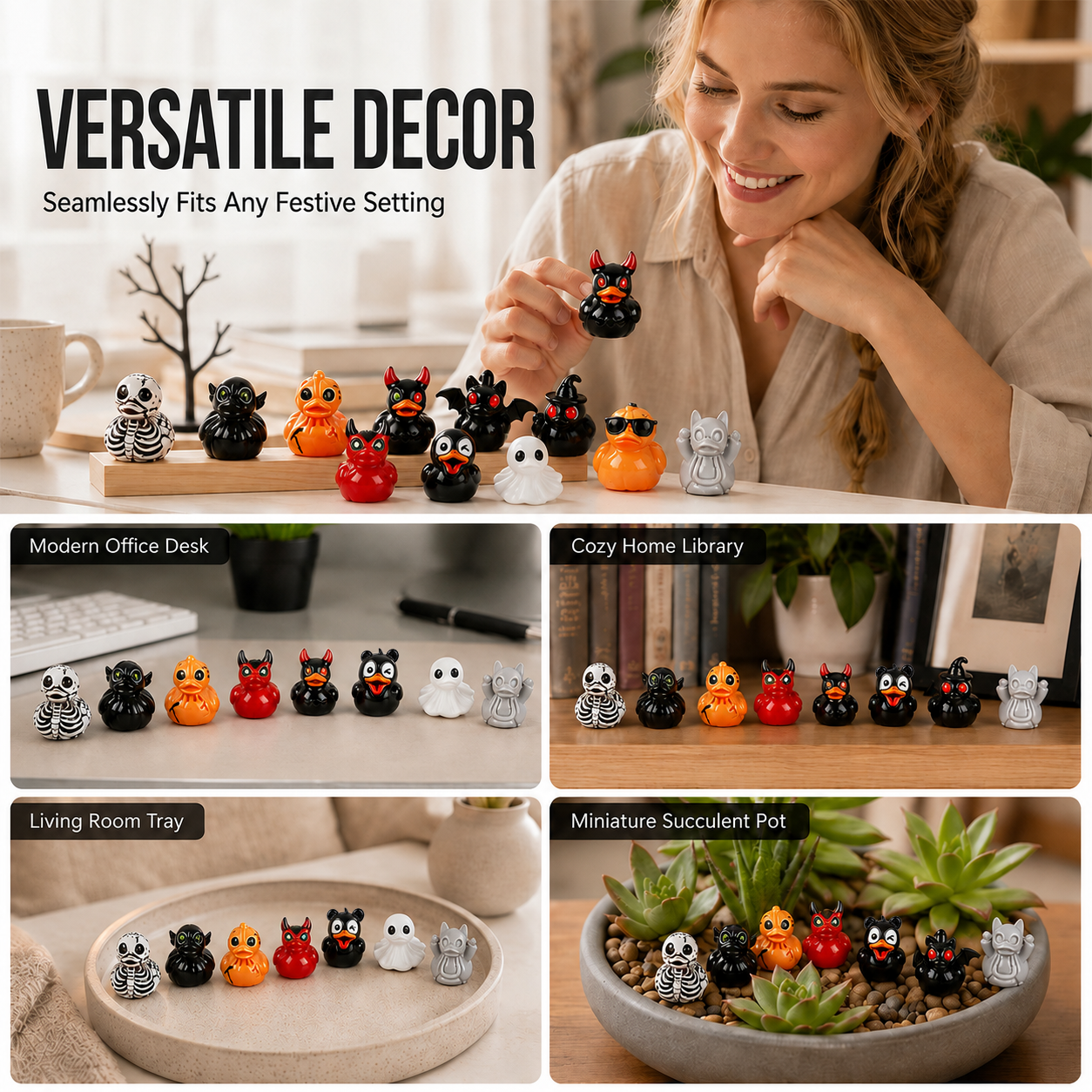 ⏰Mini Resin Ducks (Devil, Ghost, & Skeleton Designs)