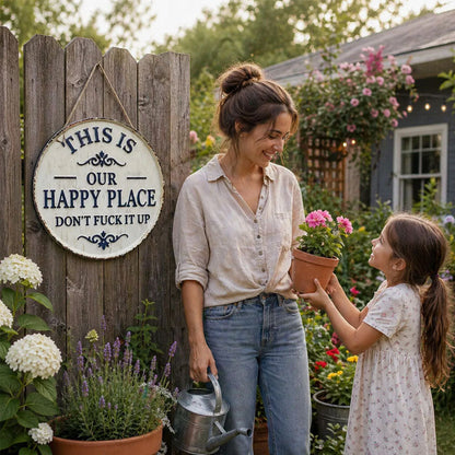 📢📢LAST DAY SALE 50% OFF✨This Is OUR Happy Place—Don't Fuck It Up (Metal Sign)