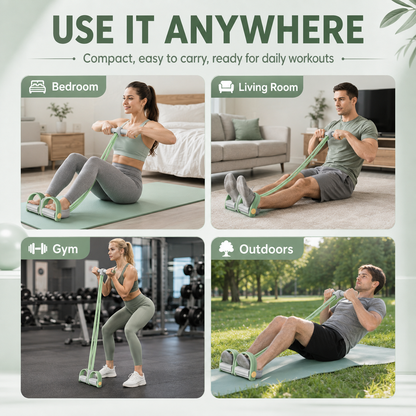 Multi-Tube Pedal Resistance Band for Home Workout ✨💪