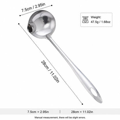 2 Counts, Stainless Steel Oil Separator Soup Ladle